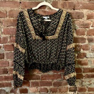 AMUSE SOCIETY Lakefront Woven Boho Top XS NWOT